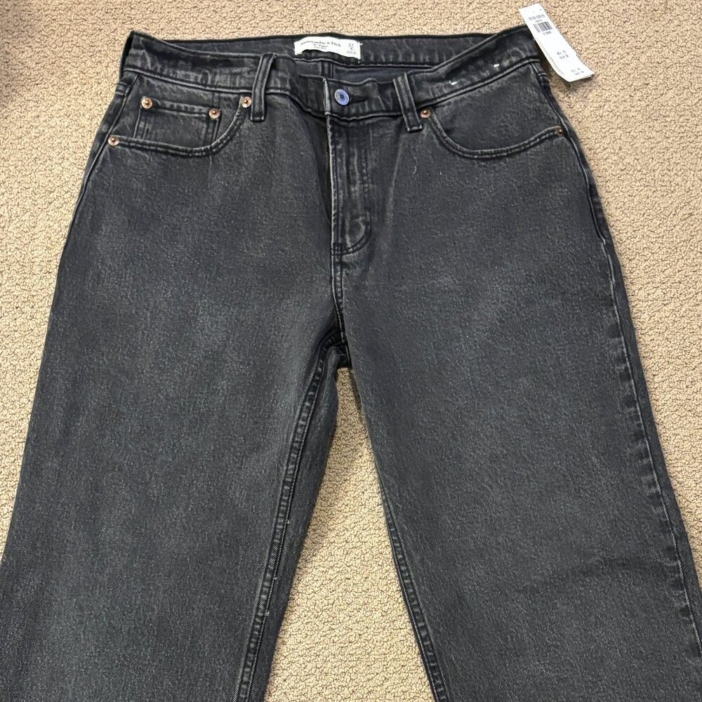 Abercrombie Baggy Low Rise - Faded Black Size 27 (Short)